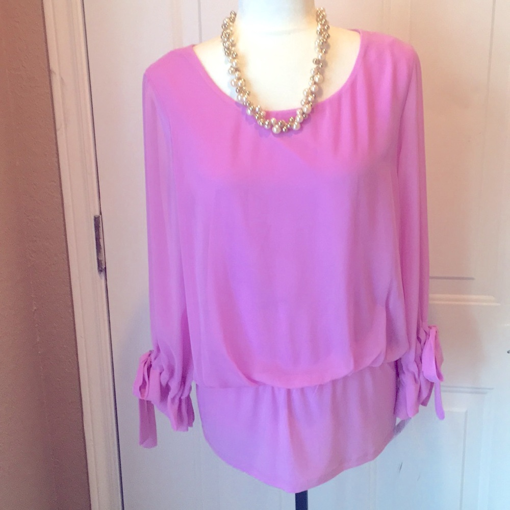 NWT Coco Bianco lavender blouse size medium